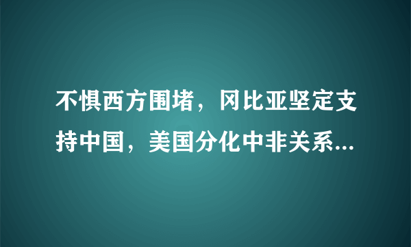 不惧西方围堵，冈比亚坚定支持中国，美国分化中非关系宣告破产