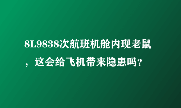 8L9838次航班机舱内现老鼠，这会给飞机带来隐患吗？