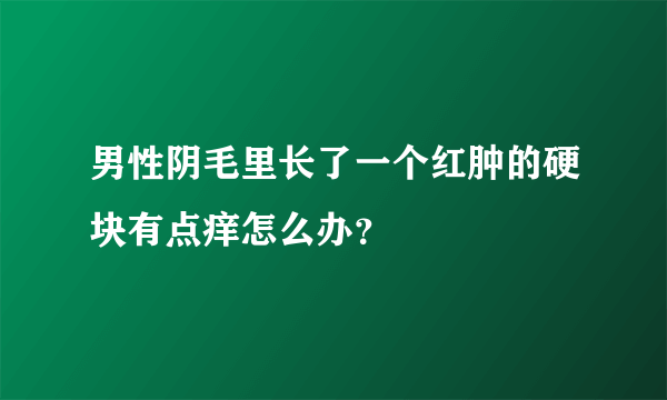 男性阴毛里长了一个红肿的硬块有点痒怎么办？