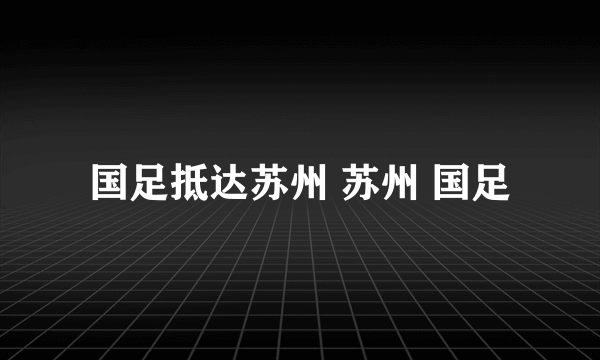 国足抵达苏州 苏州 国足