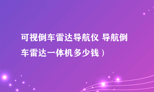 可视倒车雷达导航仪 导航倒车雷达一体机多少钱）