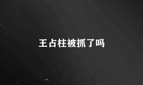 王占柱被抓了吗