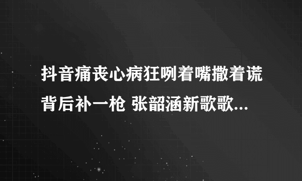 抖音痛丧心病狂咧着嘴撒着谎背后补一枪 张韶涵新歌歌词完整版