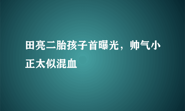 田亮二胎孩子首曝光，帅气小正太似混血