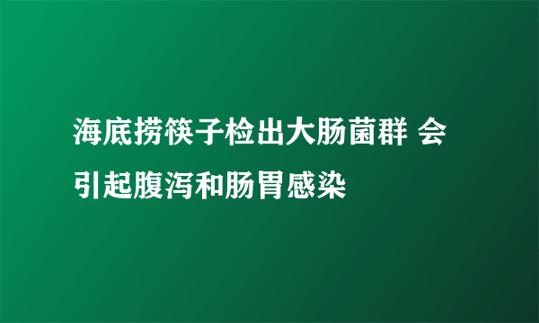 海底捞筷子检出大肠菌群 会引起腹泻和肠胃感染