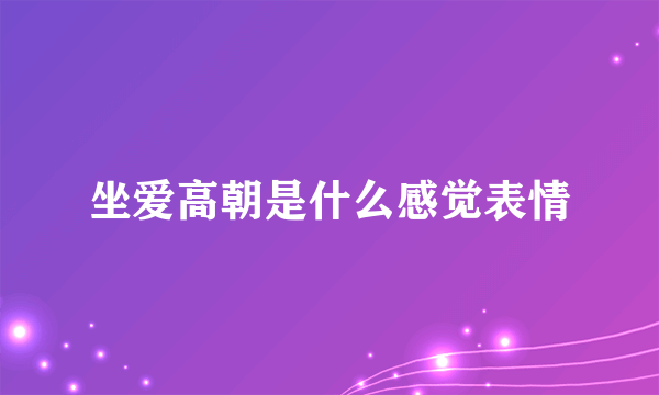 坐爱高朝是什么感觉表情