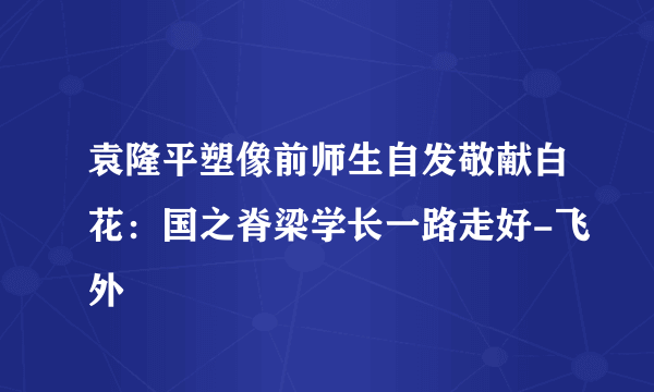 袁隆平塑像前师生自发敬献白花：国之脊梁学长一路走好-飞外