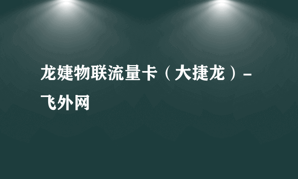 龙婕物联流量卡（大捷龙）-飞外网