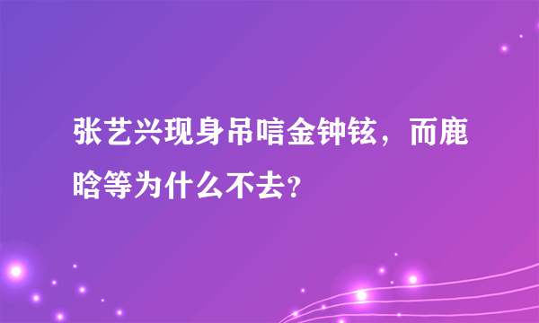 张艺兴现身吊唁金钟铉，而鹿晗等为什么不去？