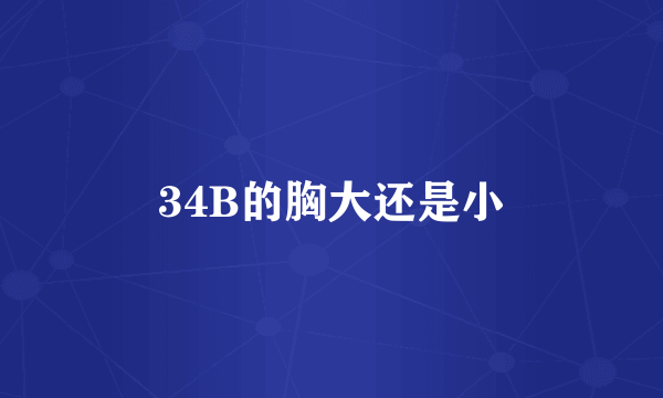 34B的胸大还是小