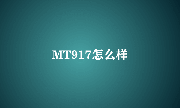 MT917怎么样