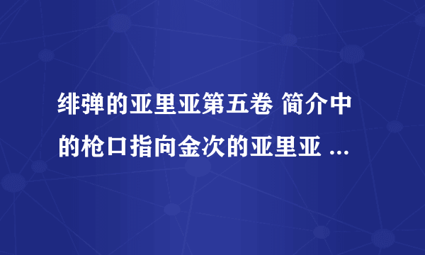 绯弹的亚里亚第五卷 简介中的枪口指向金次的亚里亚 是怎么回事