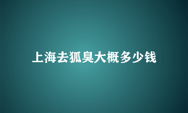 上海去狐臭大概多少钱