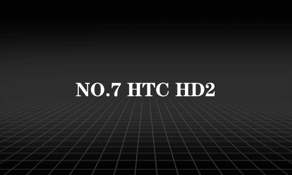 NO.7 HTC HD2