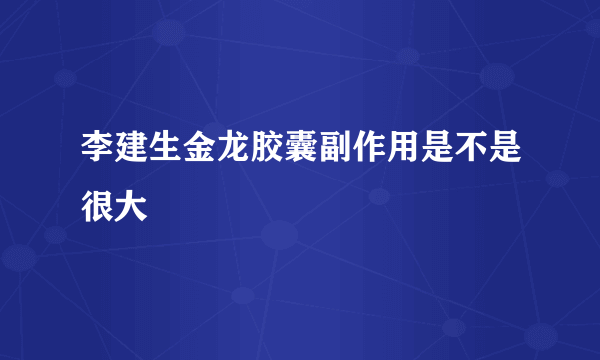 李建生金龙胶囊副作用是不是很大