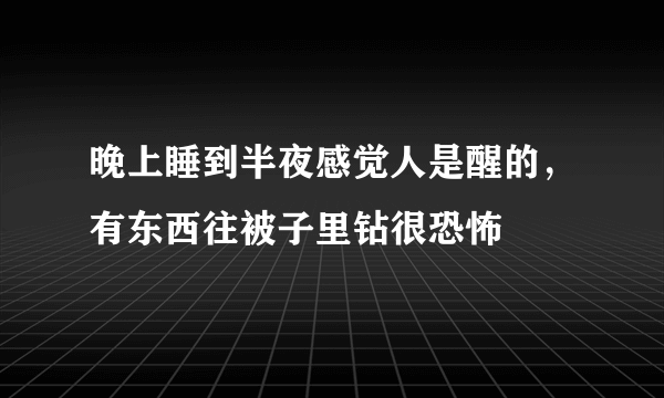 晚上睡到半夜感觉人是醒的，有东西往被子里钻很恐怖