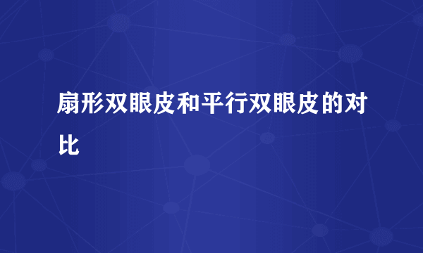 扇形双眼皮和平行双眼皮的对比