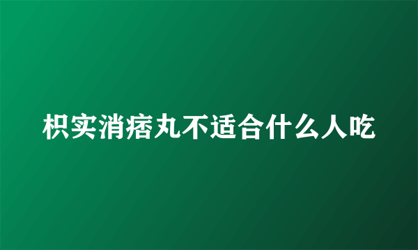 枳实消痞丸不适合什么人吃