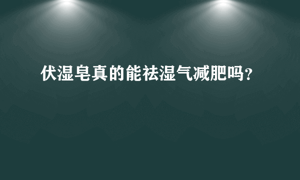 伏湿皂真的能祛湿气减肥吗？