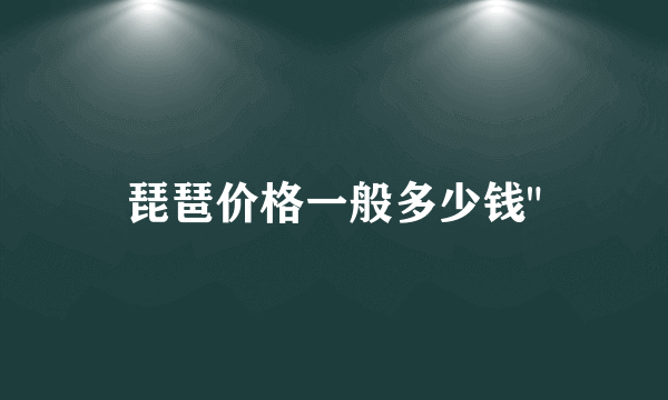 琵琶价格一般多少钱