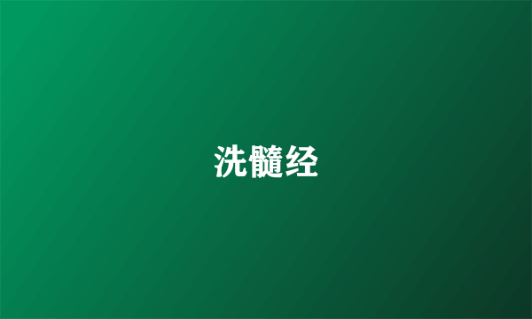 洗髓经