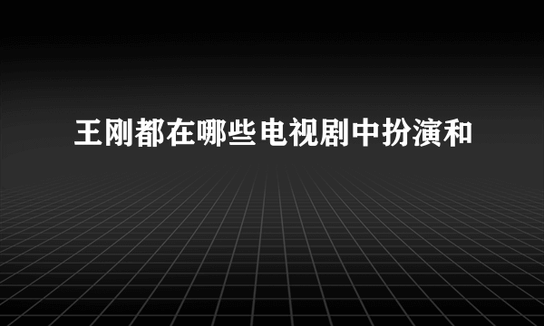 王刚都在哪些电视剧中扮演和珅