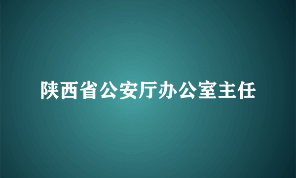 陕西省公安厅办公室主任