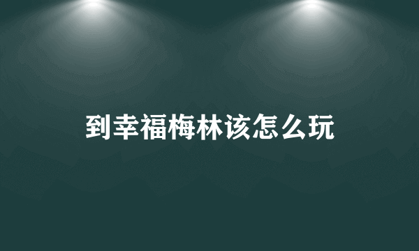 到幸福梅林该怎么玩