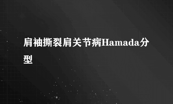 肩袖撕裂肩关节病Hamada分型