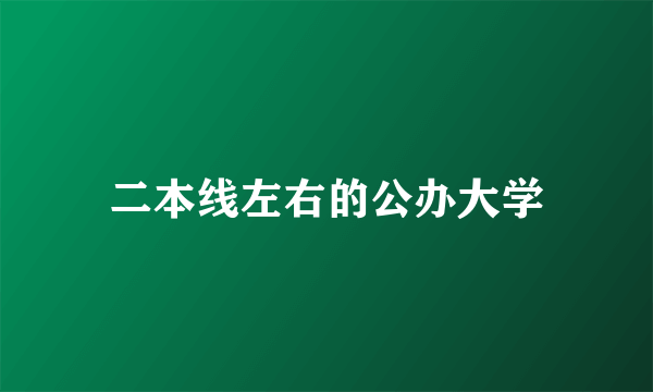 二本线左右的公办大学