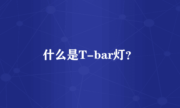 什么是T-bar灯？