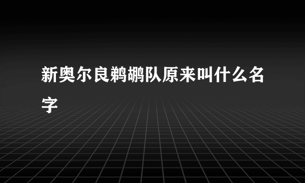 新奥尔良鹈鹕队原来叫什么名字