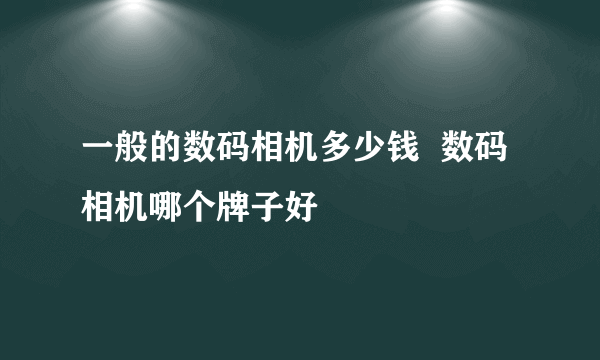 一般的数码相机多少钱  数码相机哪个牌子好