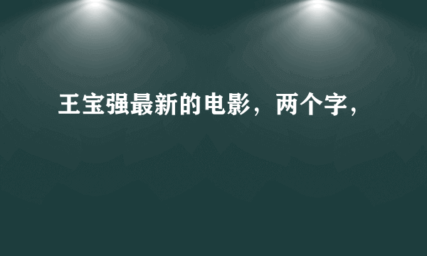 王宝强最新的电影，两个字，