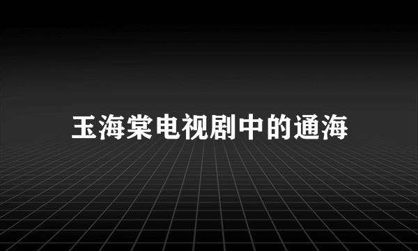 玉海棠电视剧中的通海