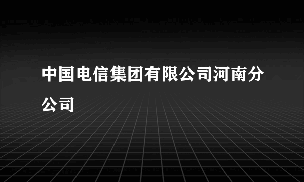 中国电信集团有限公司河南分公司