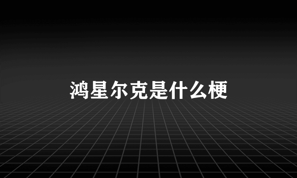 鸿星尔克是什么梗