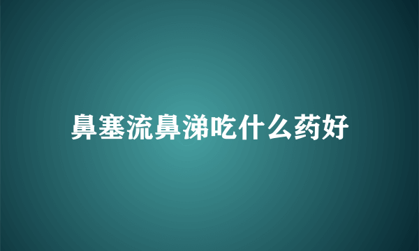 鼻塞流鼻涕吃什么药好