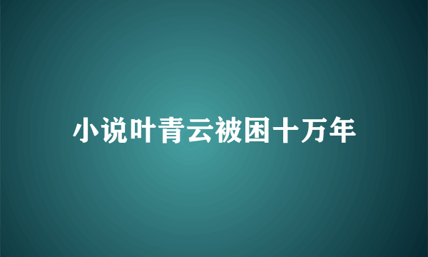 小说叶青云被困十万年