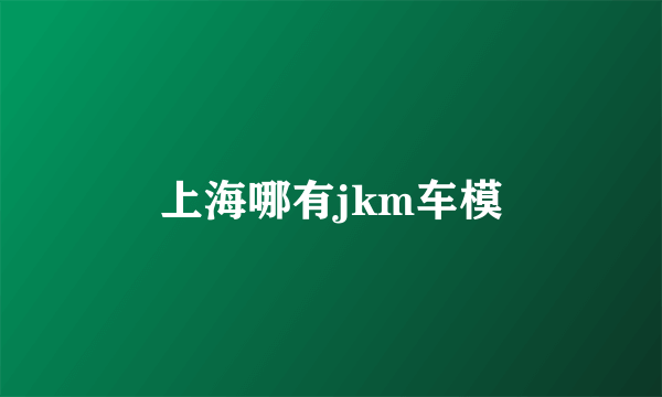 上海哪有jkm车模