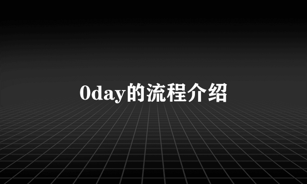 0day的流程介绍