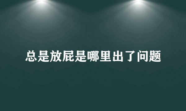 总是放屁是哪里出了问题