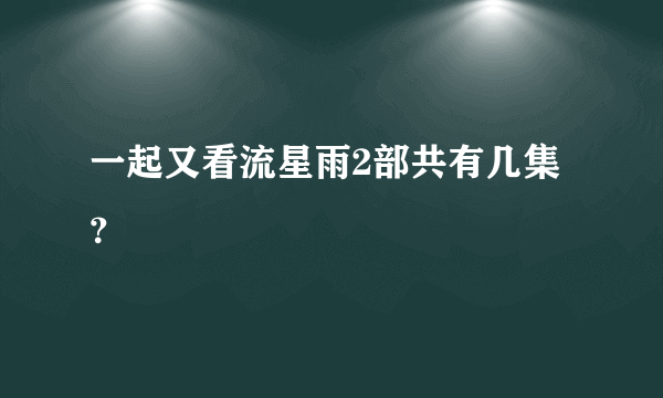 一起又看流星雨2部共有几集？