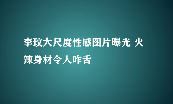 李玟大尺度性感图片曝光 火辣身材令人咋舌