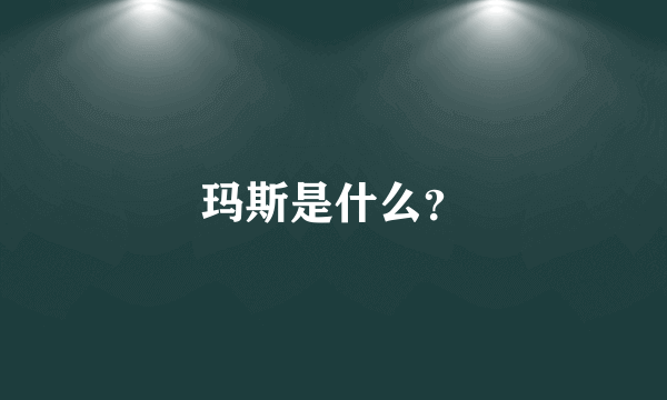 玛斯是什么？