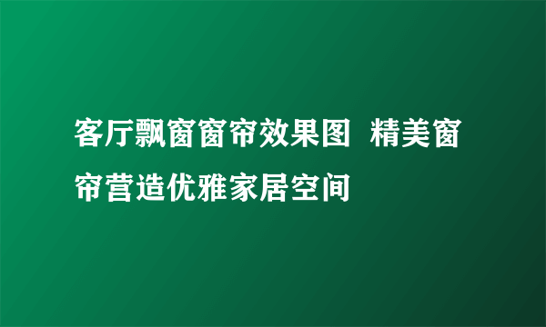 客厅飘窗窗帘效果图  精美窗帘营造优雅家居空间