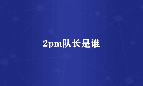 2pm队长是谁