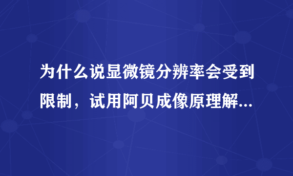 为什么说显微镜分辨率会受到限制，试用阿贝成像原理解释其原因