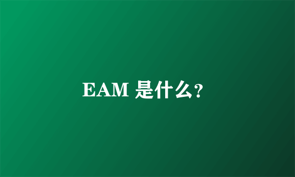 EAM 是什么？