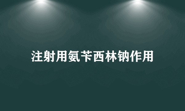 注射用氨苄西林钠作用